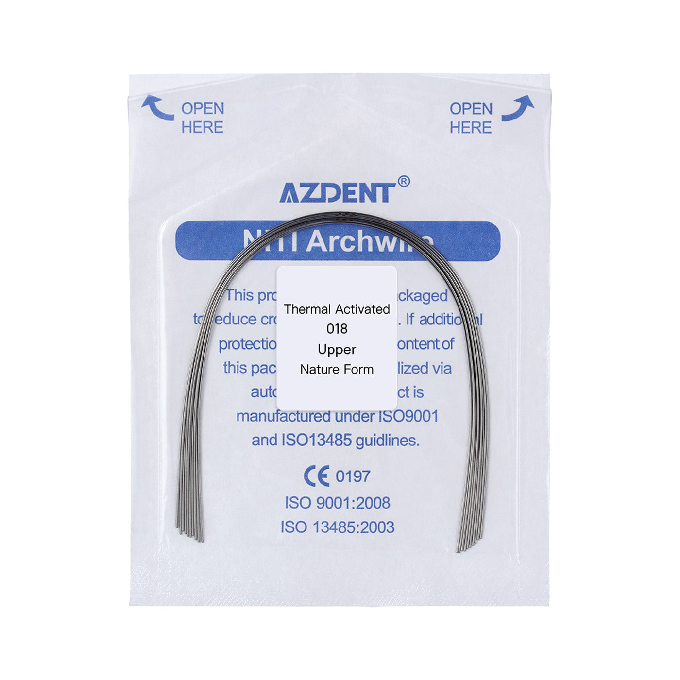 AZDENT Thermal Active NiTi Archwire Round Natural Full Size 10pcs/Pack -azdentall.com