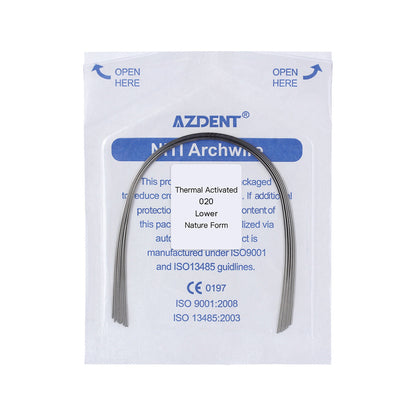 AZDENT Thermal Active NiTi Archwire Round Natural Full Size 10pcs/Pack -azdentall.com