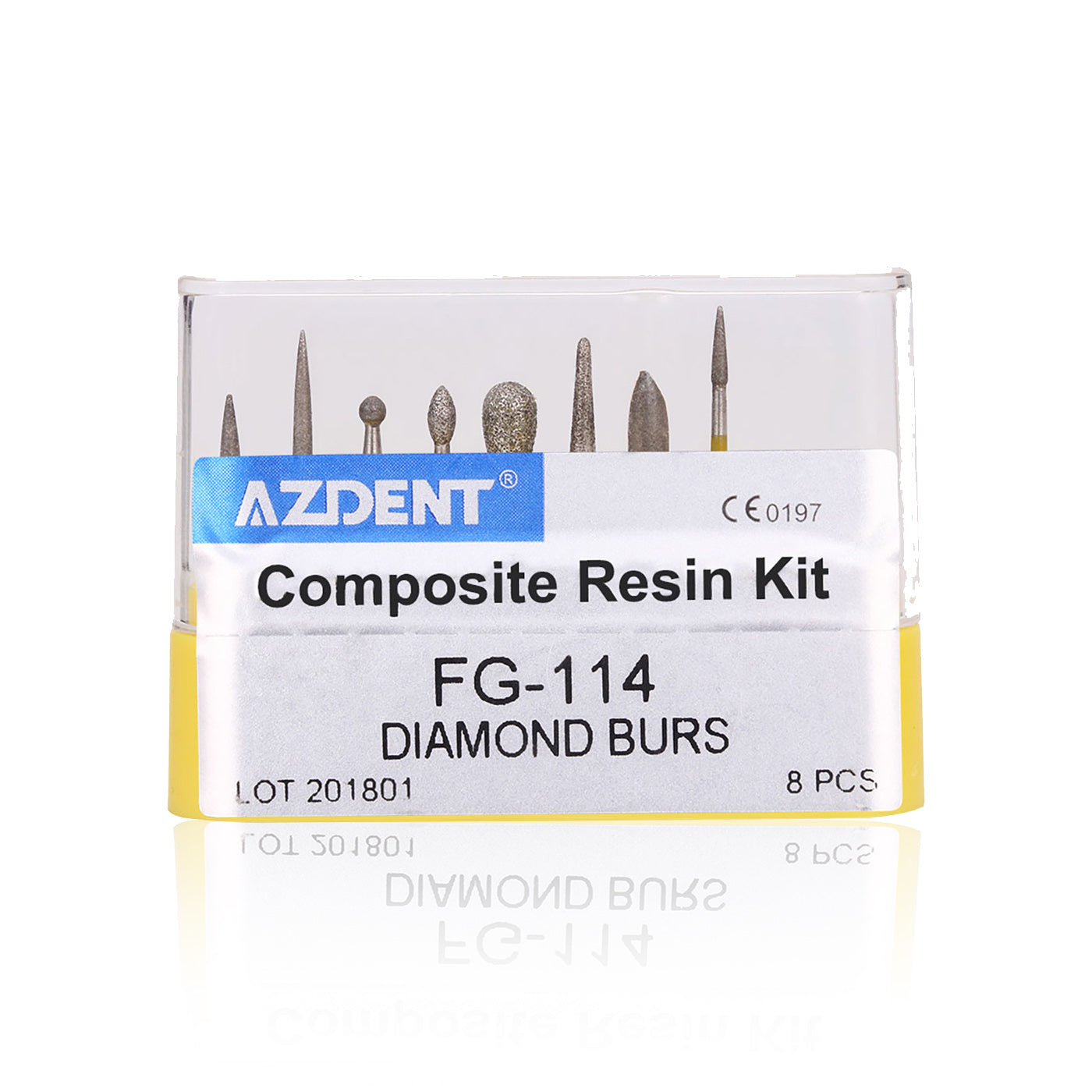 AZDENT Dental Diamond Bur FG-114 Composite Resin Kit 8pcs/Kit-azdentall.com