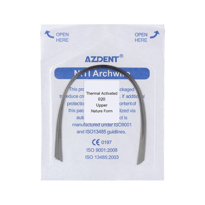 AZDENT Thermal Active NiTi Archwire Round Natural Full Size 10pcs/Pack -azdentall.com