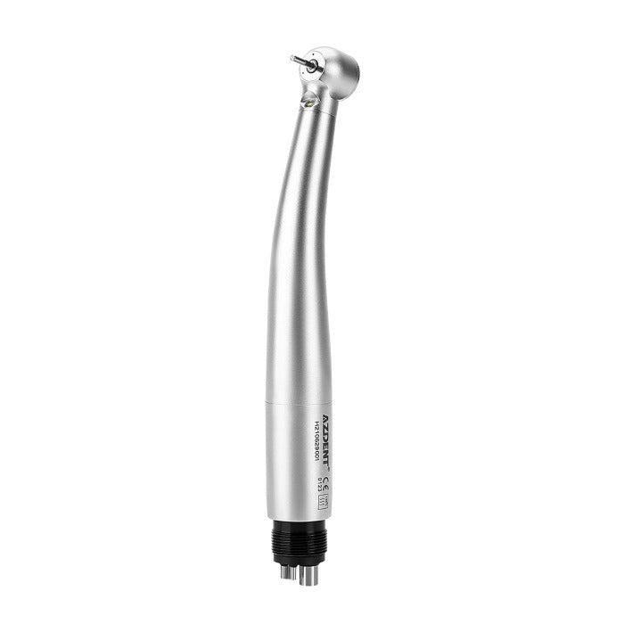 AZDENT Dental High Speed Handpiece, LED, Torque Head, Push Button, E-generator, 2/4 Hole, Triple Water Spray. - azdentall.com