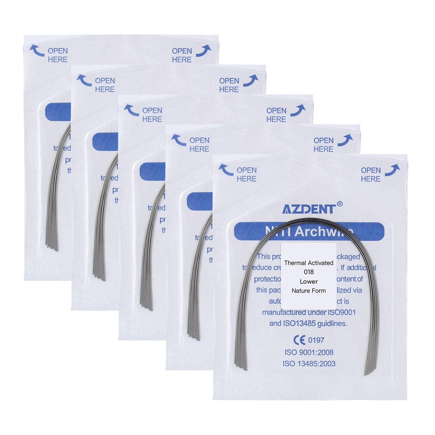 AZDENT Thermal Active NiTi Archwire Round Natural Full Size 10pcs/Pack -azdentall.com