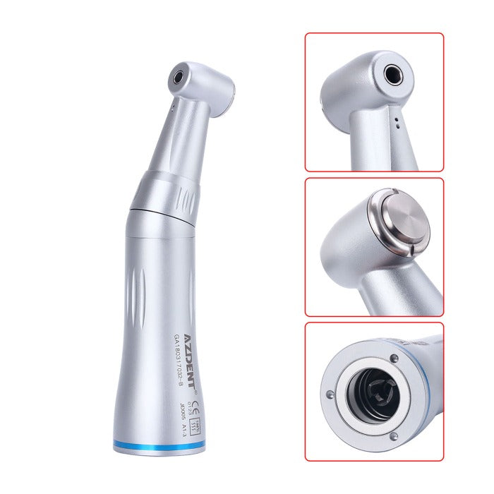 AZDENT 1:1 Dental Contra Angle Slow Speed Handpiece Push Button Internal Water - azdentall.com