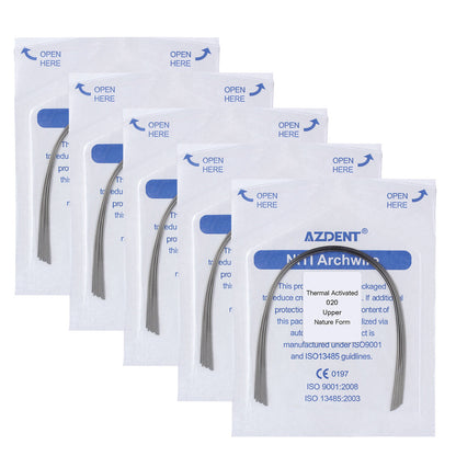 AZDENT Thermal Active NiTi Archwire Round Natural Full Size 10pcs/Pack -azdentall.com