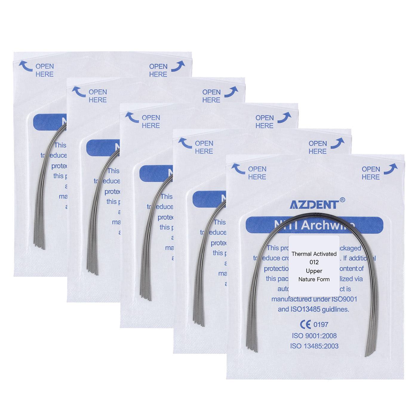 AZDENT Thermal Active NiTi Archwire Round Natural Full Size 10pcs/Pack -azdentall.com