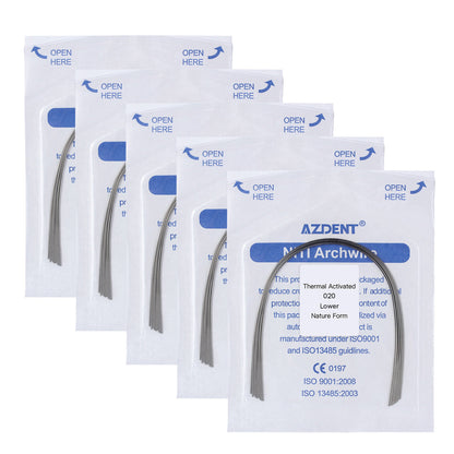 AZDENT Thermal Active NiTi Archwire Round Natural Full Size 10pcs/Pack -azdentall.com