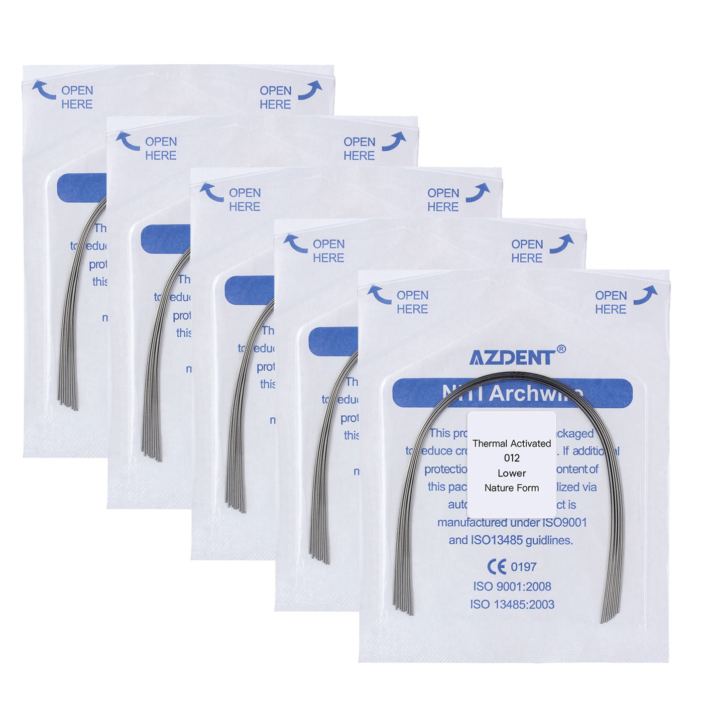 AZDENT Thermal Active NiTi Archwire Round Natural Full Size 10pcs/Pack -azdentall.com