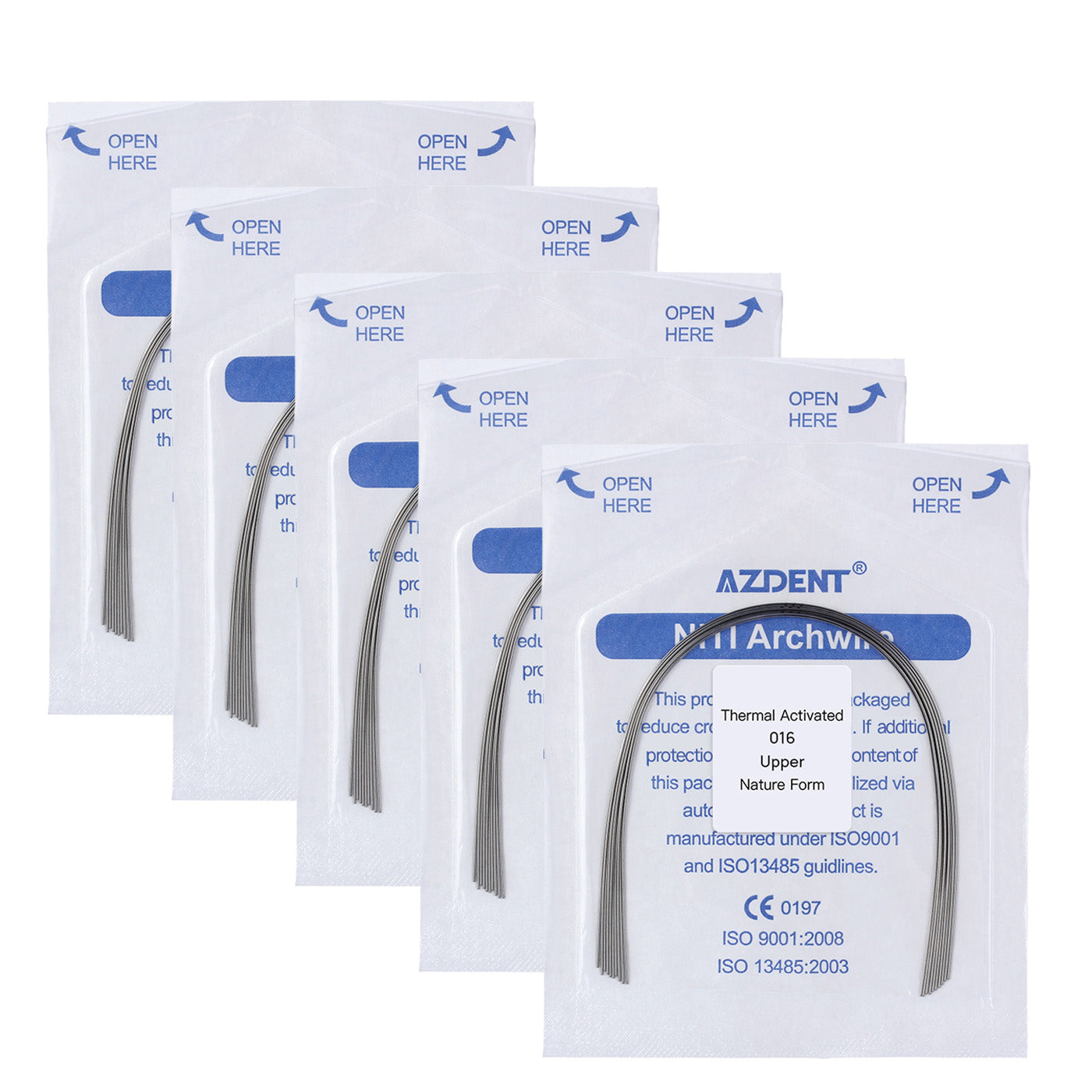 AZDENT Thermal Active NiTi Archwire Round Natural Full Size 10pcs/Pack -azdentall.com