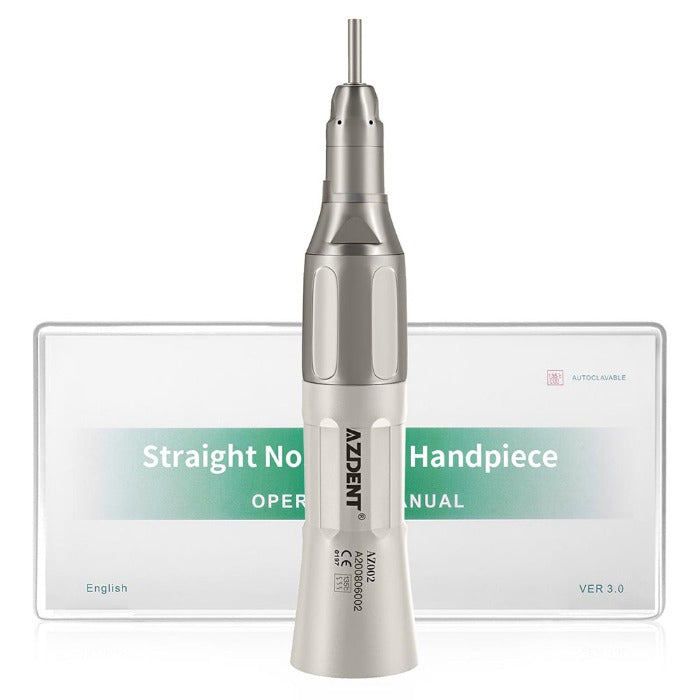 AZDENT 1:1 Slow Speed Straight Nose Cone Handpiece With External Water Spray - azdentall.com