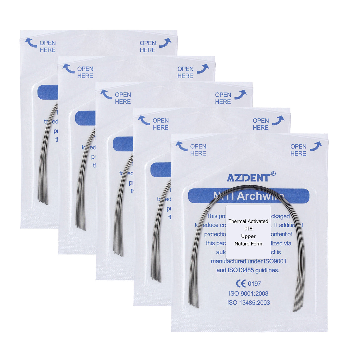 AZDENT Thermal Active NiTi Archwire Round Natural Full Size 10pcs/Pack -azdentall.com