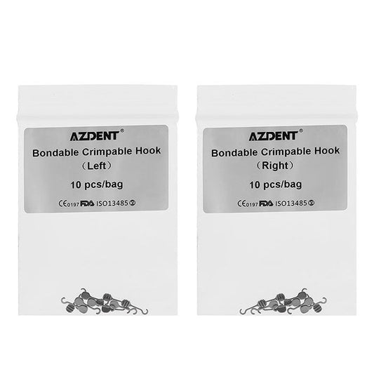 AZDENT Dental Orthodontic Bondable Crimpable Long Hooks Right/Left 10pcs/Pack - azdentall.com