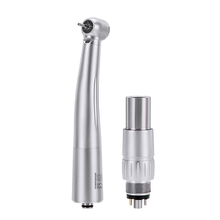 Dental LED Fiber Optic High Speed Handpiece Standard Head Push Button Three Water Spray or 6 Holes Quick Coupler - azdentall.com