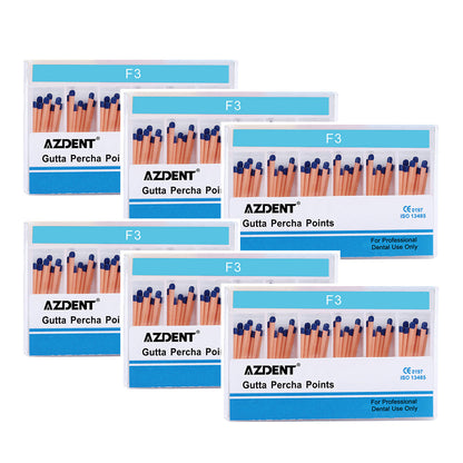 AZDENT Gutta Percha Points F Series Assorted F1, F2, F3 60/Box