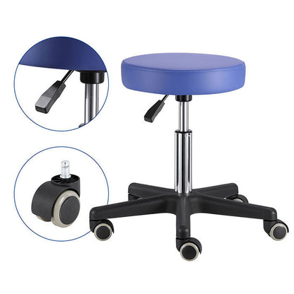 Dental Mobile Stool Soft Adjustable Height Hydraulic Stool 360-Degree Fully Swivel - azdentall.com