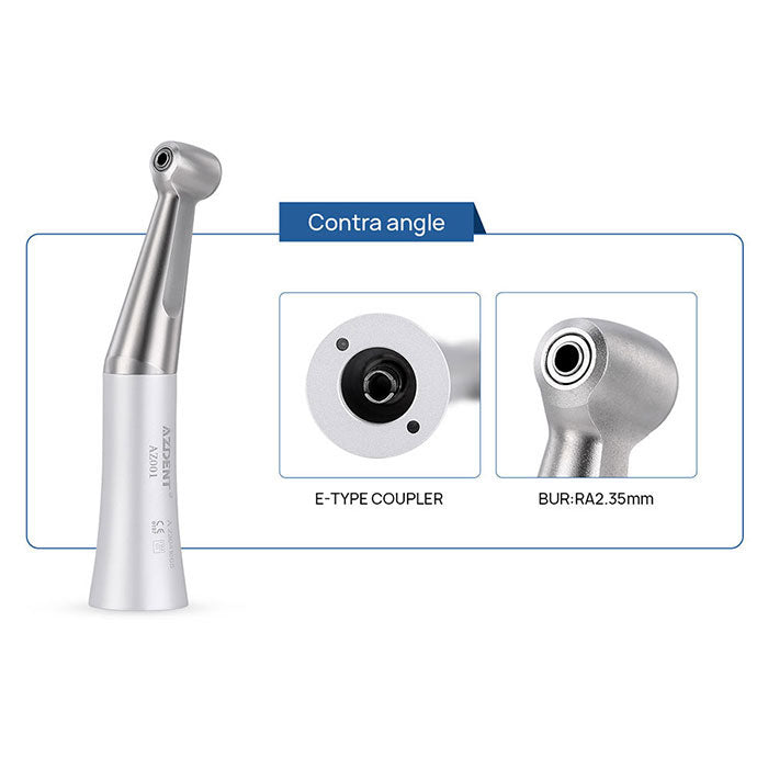 AZDENT Dental Stainless Body Shadowless LED E-generator High and Low Speed Handpiece 2/4 Holes - azdentall.com