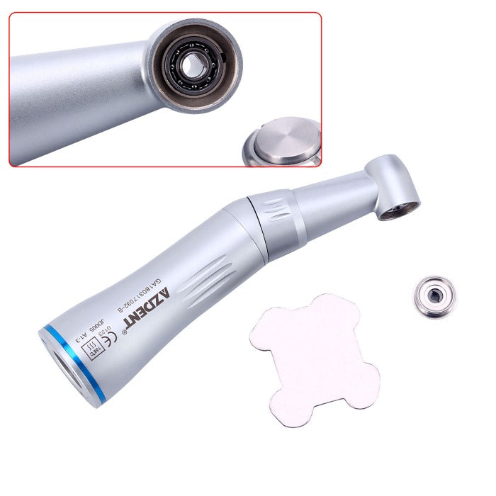 AZDENT 1:1 Dental Contra Angle Slow Speed Handpiece Push Button Internal Water - azdentall.com