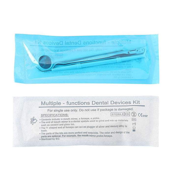 Dental Mirror Plier Explorer Kit Disposable Mouth Mirror Forceps Probe - azdentall.com