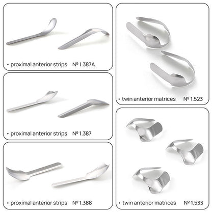 Dental Proximal Anterior Strips Large Small Twin Anterior Matrices Matrix Systems 30Pcs/Box - azdentall.com