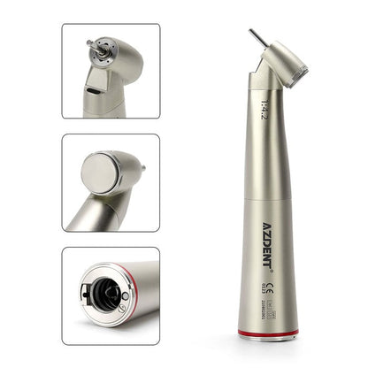 AZDENT 45 Degree Dental Electric Contra Angle 1:4.2 Increasing Fiber Optic Handpiece - azdentall.com