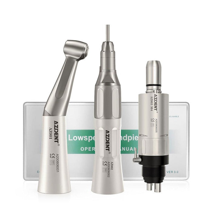 AZDENT Low Speed Handpiece & Air Motor Set With External Water Spray 4 Hole - azdentall.com