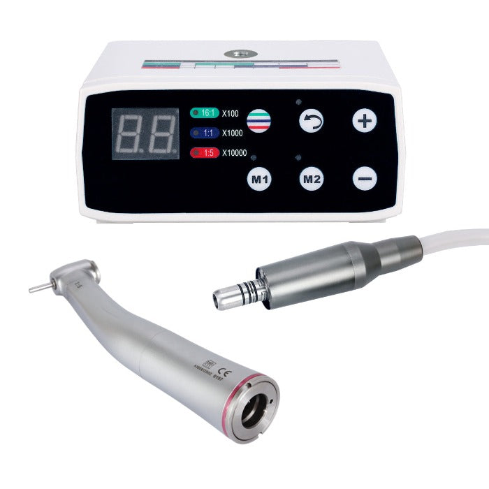 Dental LED Brushless Micro Motor And 1:5 Increasing Contra Angle Handpiece Set - azdentall.com