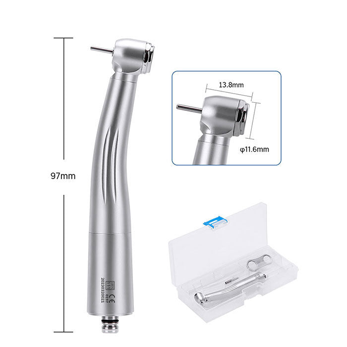 Dental LED Fiber Optic High Speed Handpiece Standard Head Push Button Three Water Spray or 6 Holes Quick Coupler - azdentall.com