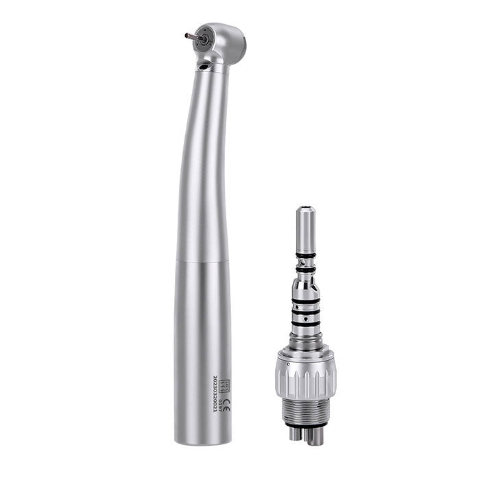 Dental LED Fiber Optic High Speed Handpiece Standard Head Push Button Three Water Spray With 4 Holes Quick Coupler - azdentall.com