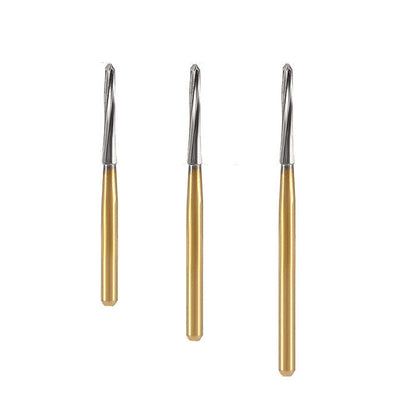 Dental Endodontic Carbide Burs FG Titanium Coated For Shaping Refining Endodontic Access Preparations 21/25/28mm 5Pcs/Box - azdentall.com