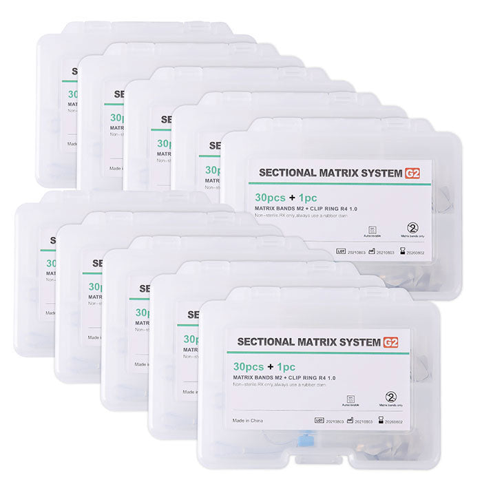 Dental Sectional Contoured Metal Matrices Matrix Refill G2 30pcs Bands And 1 Clip - azdentall.com