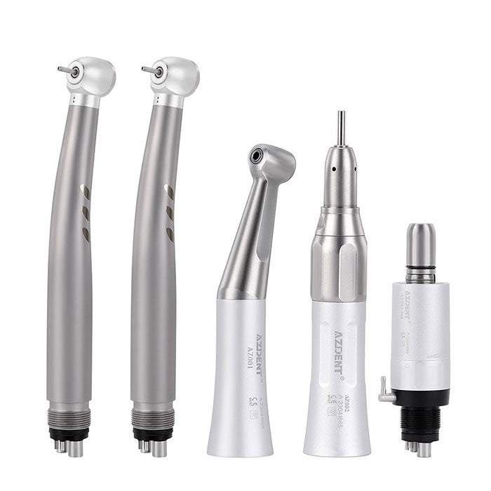 AZDENT Dental Stainless Body Shadowless LED E-generator High and Low Speed Handpiece 2/4 Holes - azdentall.com