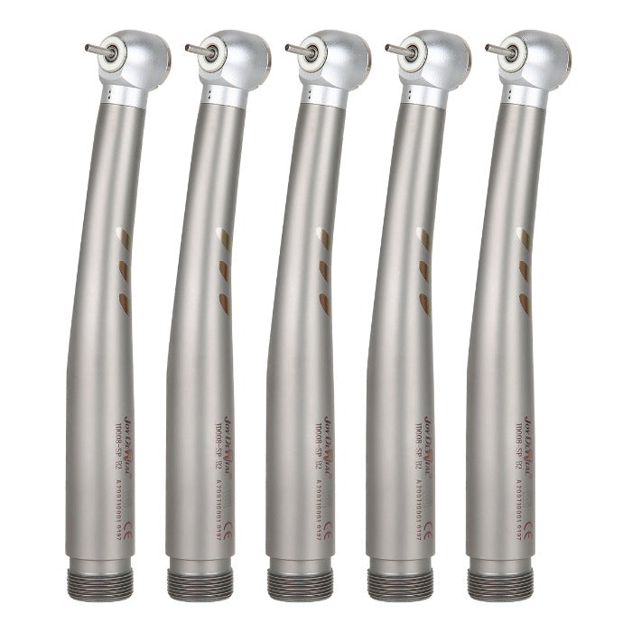 5pcs Dental High Speed Handpiece, LED, 2/4 Hole, Standard Head, Push Button, Ceramic Handpiece, E-generator, Shadowless Ring. - azdentall.com