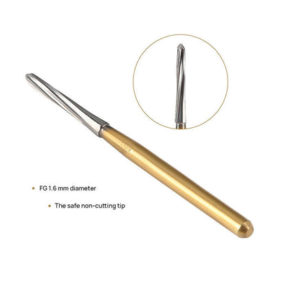 Dental Endodontic Carbide Burs FG Titanium Coated For Shaping Refining Endodontic Access Preparations 21/25/28mm 5Pcs/Box - azdentall.com