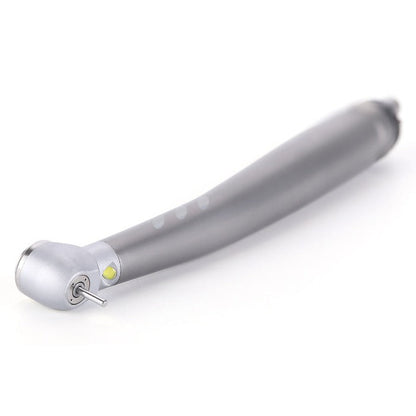 Dental LED High Speed Handpiece, 2/4 Hole, E-generator, Push Button, Four Water Spray. Standard head. Ceramic bearing. - azdentall.com