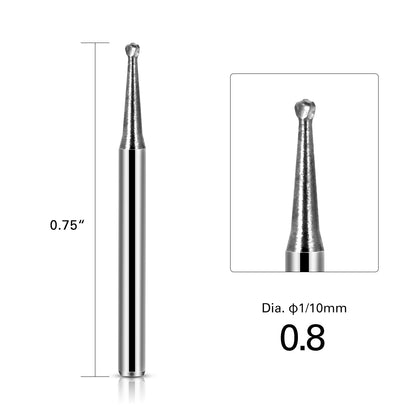 Dental FG #1 Round Carbide Bur 10pcs/Box -azdentall.com