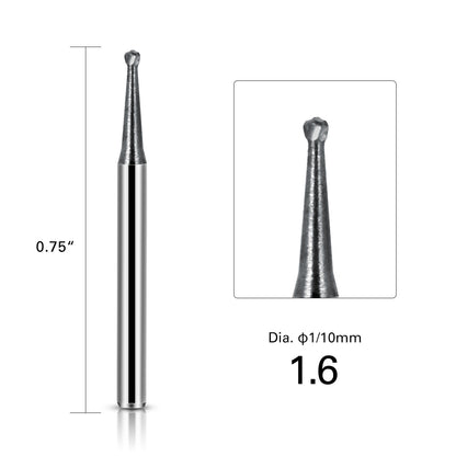 Dental FG #5 Round Carbide Bur 10pcs/Box-azdentall.com