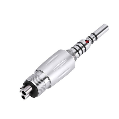 Dental LED Fiber Optic High Speed Handpiece Standard Head Push Button Three Water Spray / 4 or 6 Holes Quick Coupler - azdentall.com