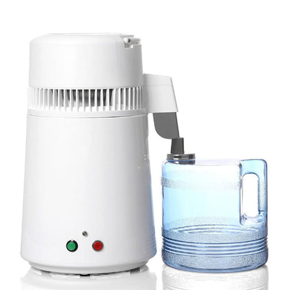 Water Distiller Stainless Steel Plastic Bucket Double Button 750W 4L 1L/H - azdentall.com