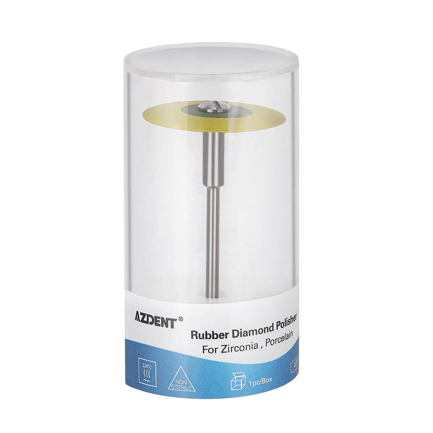 AZDENT Dental Polishing Rubber Diamond Wheel Disc 26mm 1pc/Box-azdentall.com