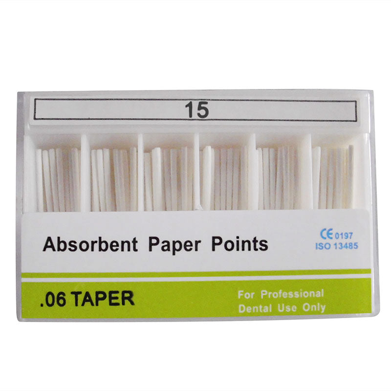 Absorbent Paper Points #15-40 Taper Size 0.06 Color Coded 7 Models 100/Box-azdentall.com