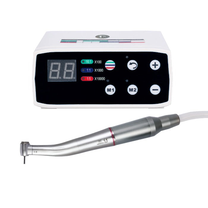 Dental LED Brushless Micro Motor And 1:5 Increasing Contra Angle Handpiece Set - azdentall.com