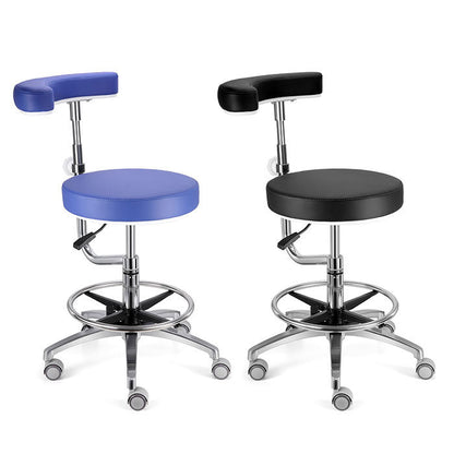 Dental Assistant Chair With 360 Degree Rotation Armrest PU Leather Height Adjustable - azdentall.com