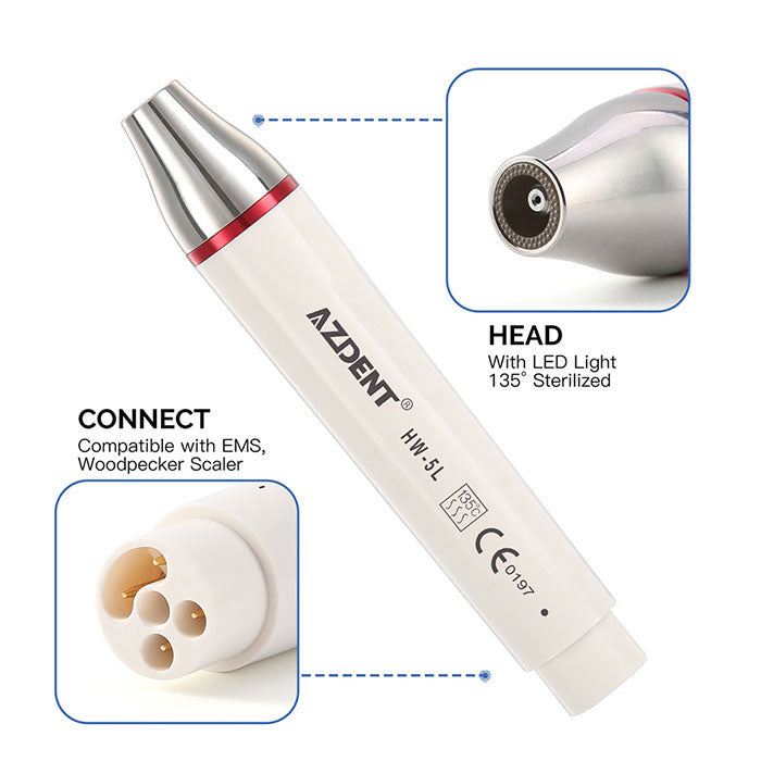 AZDENT Dental LED Ultrasonic Scaler Piezo Handpiece HW-5L Upgraded - azdentall.com