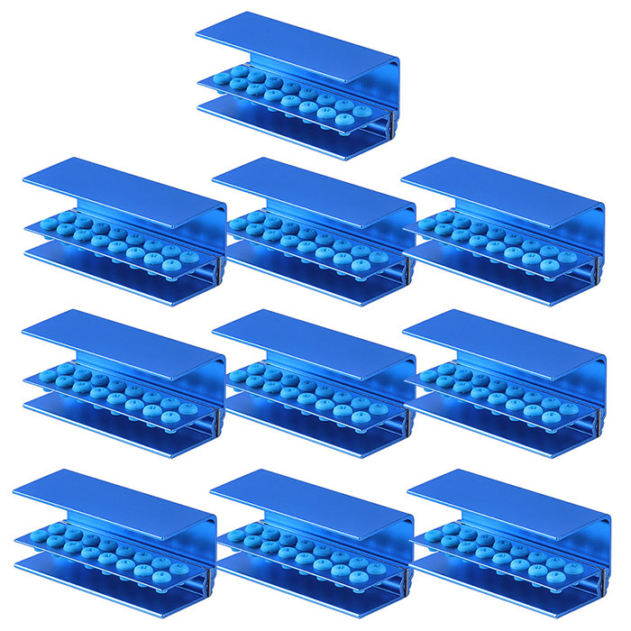 Dental Burs Holder Block 16 Holes with Silicon Cover FG RA Autoclavable - azdentall.com