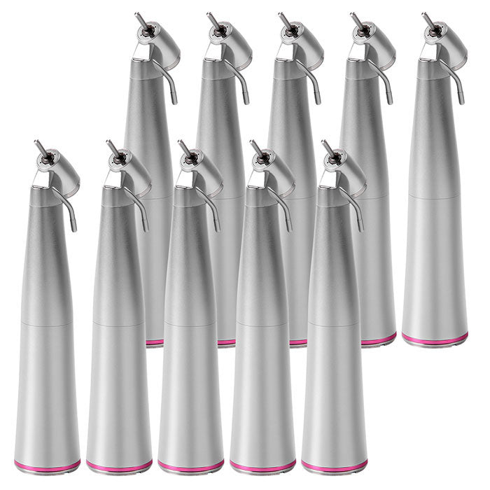 10Pcs Dental 45 Degree Electric Contra Angle Fiber Optic 1:4.2 Increasing Handpiece External Water - azdentall.com