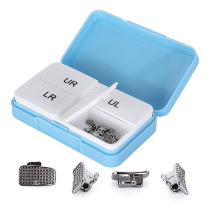 AZDENT Dental Orthodontic Buccal Tube 1st Molar Bondable Monoblock Non-Convertible Roth 0.022 Laser Mark 20Sets/Box - azdentall.com