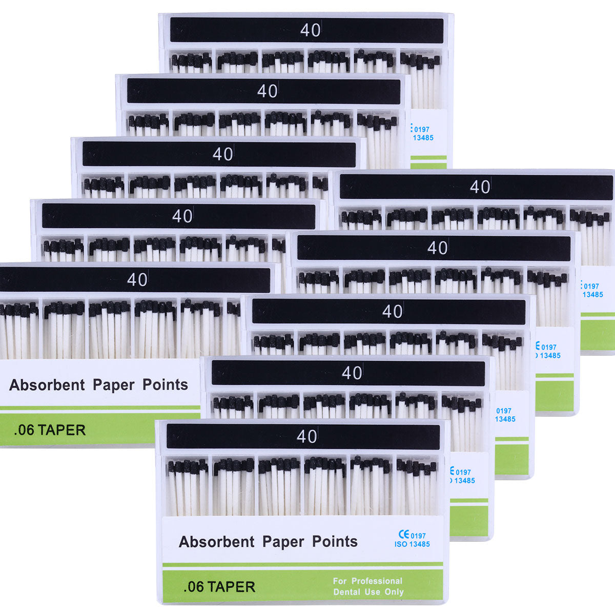 Absorbent Paper Points #15-40 Taper Size 0.06 Color Coded 7 Models 100/Box-azdentall.com