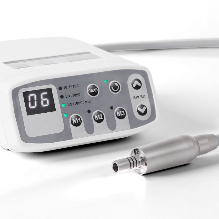 Dental LED Brushless Electric Micro Motor+1:5 LED Increasing Contra Angle Handpiece - azdentall.com