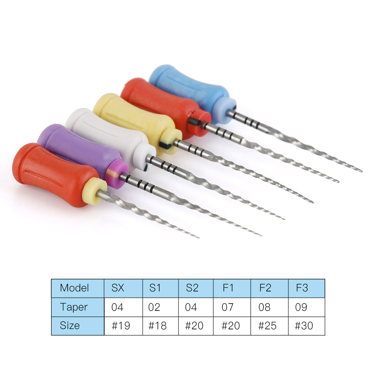 AZDENT Dental Endodontics NiTi Hand Use Super Rotary File 25mm SX-F3 6pcs/Box