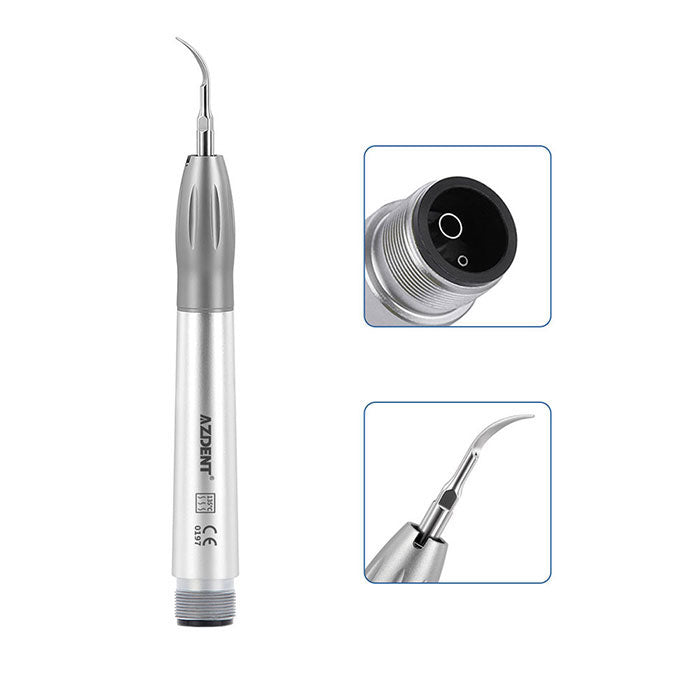 AZDENT Dental Air Scaler Handpiece Super Sonic Scaling Handle 2/4 Holes With 3 Scaler Tips - azdentall.com