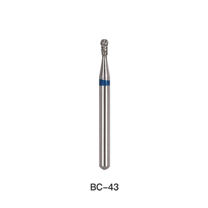 AZDENT Diamond Bur FG BC 43 Round With Collar 5pcs/Pack-azdentall.com